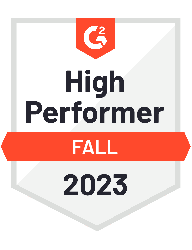 G2 High Performer Fall 2023 Award